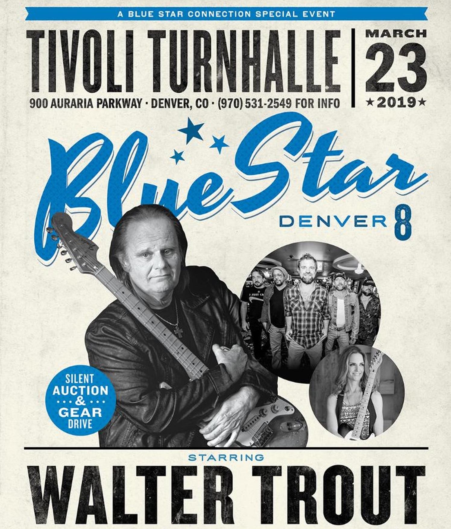 Walter trout, Blue Star Denver 8 Benefit Concert, Blue Star Connection, Rock and Blues Muse