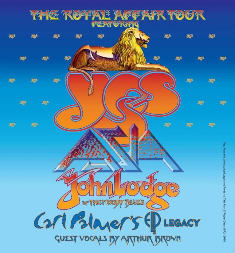 Yes, The Royal Affair Tour, June 12, Asia, John Lodge, Arthur Brown, Rock and Blues Muse
