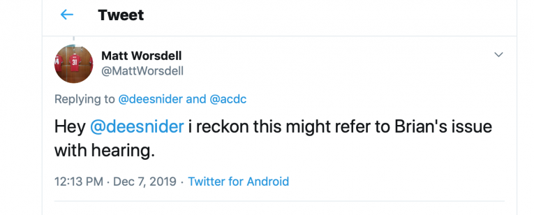 Dee Snider twitter, AC/DC