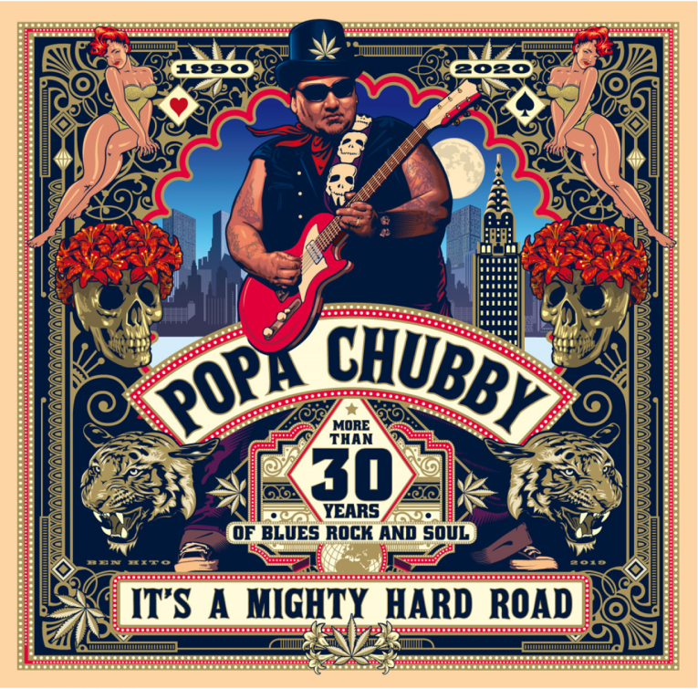 Popa Chubby, new album announcement, It's A Mighty Hard Road, Rock and Blues Muse