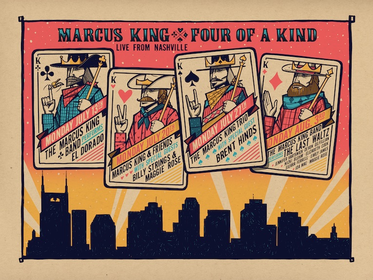 Marcus King Announces "Four Of A Kind-Live From Nashville, weekly live stream shows, benefit MusiCares, Rock and Blues Muse