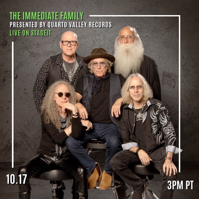 The Immediate Family Live Performance Oct 17 StageIt flyer