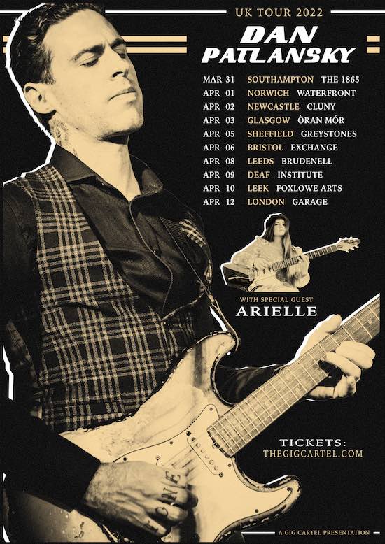 Dan Patlansky UK 2020 March April tour tour poster
