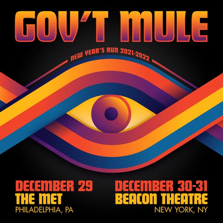 Gov't Mule New Year's Run 2021 concert flyer