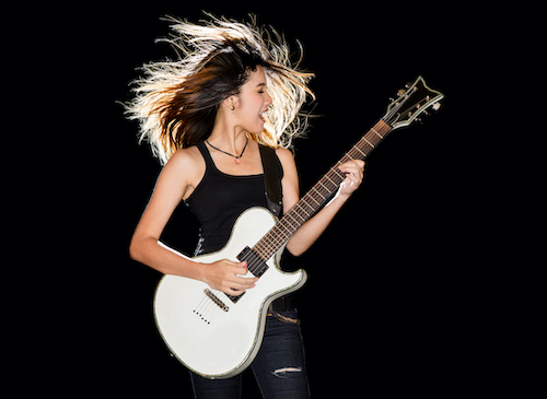 Female guitarist photo