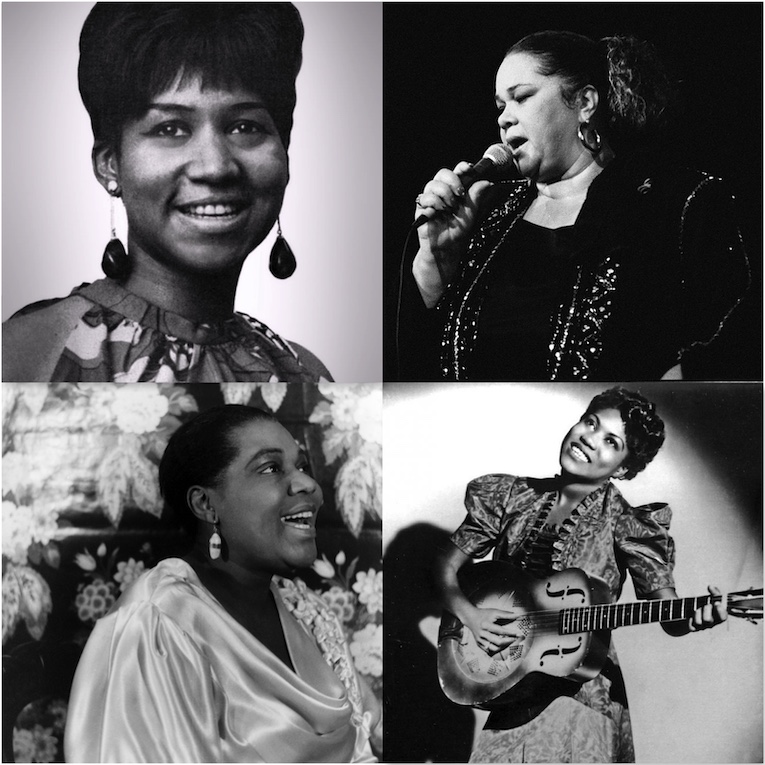 Aretha Franklin, Etta James, Bessie Smith, Sister Rosetta Tharpe photos