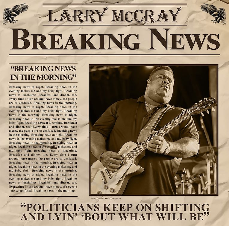 Larry McCray Breaking News single image