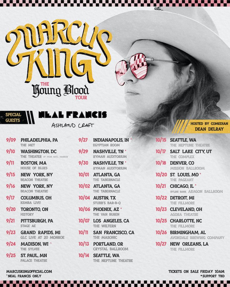 Marcus King tour flyer