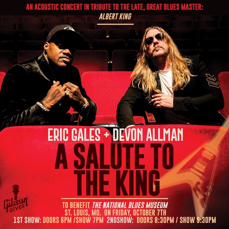Devon Allman Eric Gales A Salute To The King, The National Blues Museum, concert flyer 