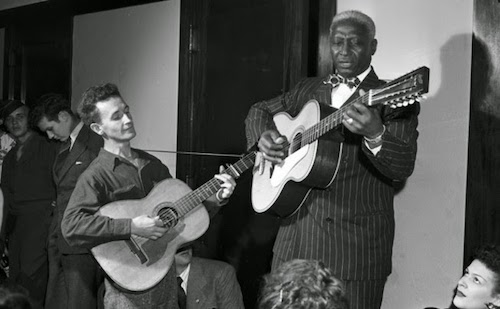 Woody Guthrie and Lead Belly photo