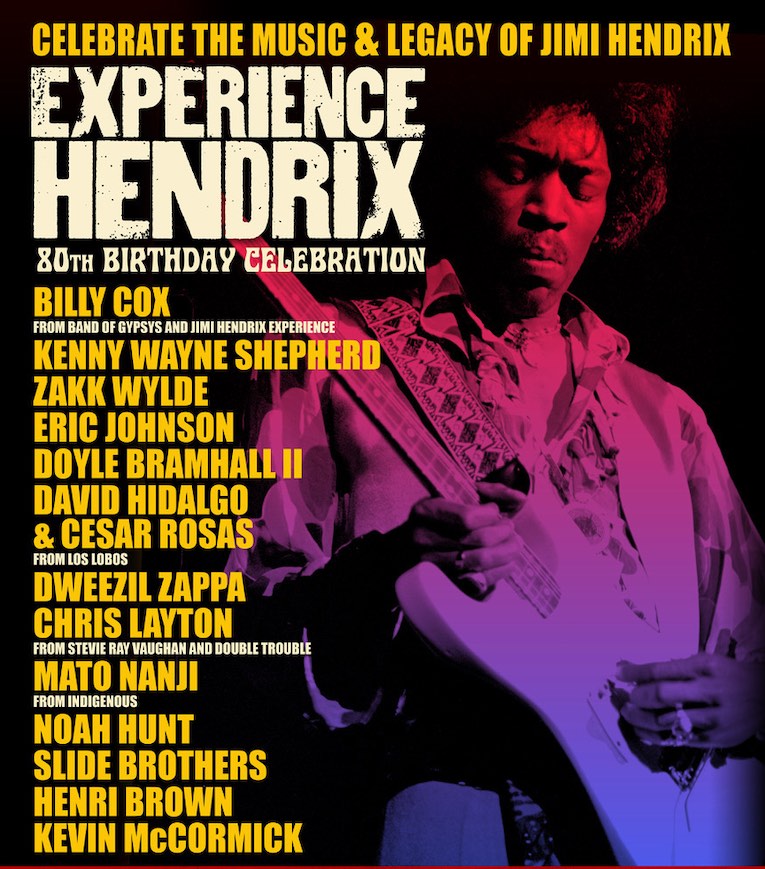 Experience Hendrix 80th Birthday Concert Event At ACL Live Dec. 4, concert flyer