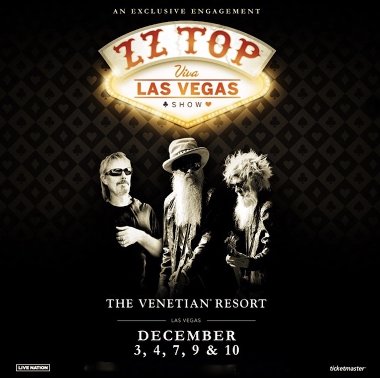 ZZ Top, December Las Vegas Residency, flyer