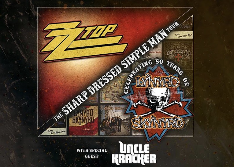 ZZ Top and Lynyrd Skynyrd Sharp Dressed Man Tour, flyer