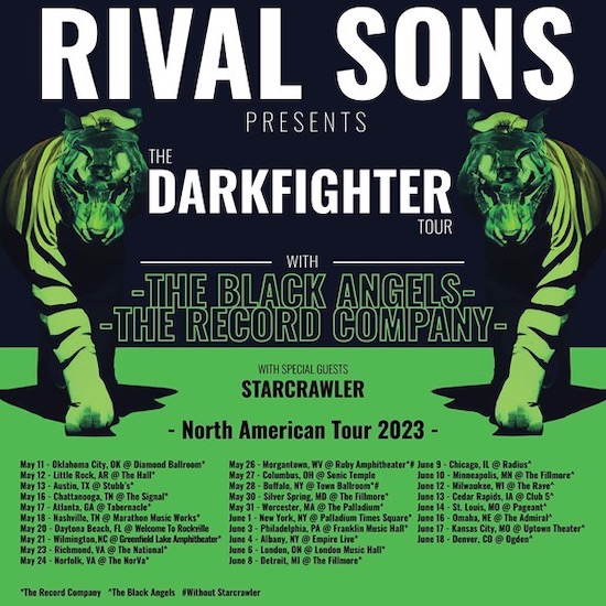 Rival Sons, Darkfighter tour flyer