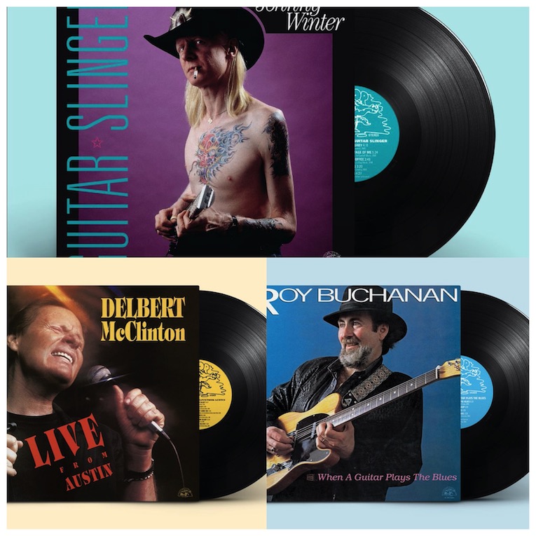 Johnny Winter, Delbert McClinton, Roy Buchanan, Alligator Records, album images