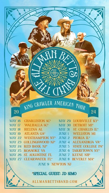Allman Betts Spring tour 2024, tour flyer