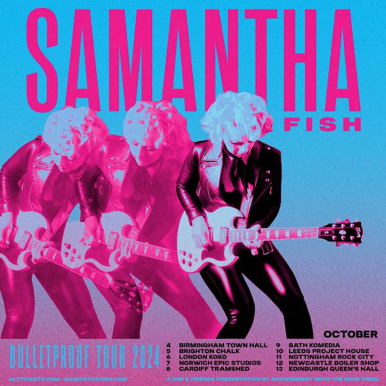 Samantha Fish October UK Bulletproof tour poster