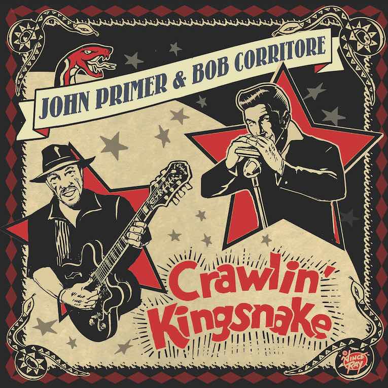 John Primer & Bob Corritore, 'Crawlin’ Kingsnake', album cover front 