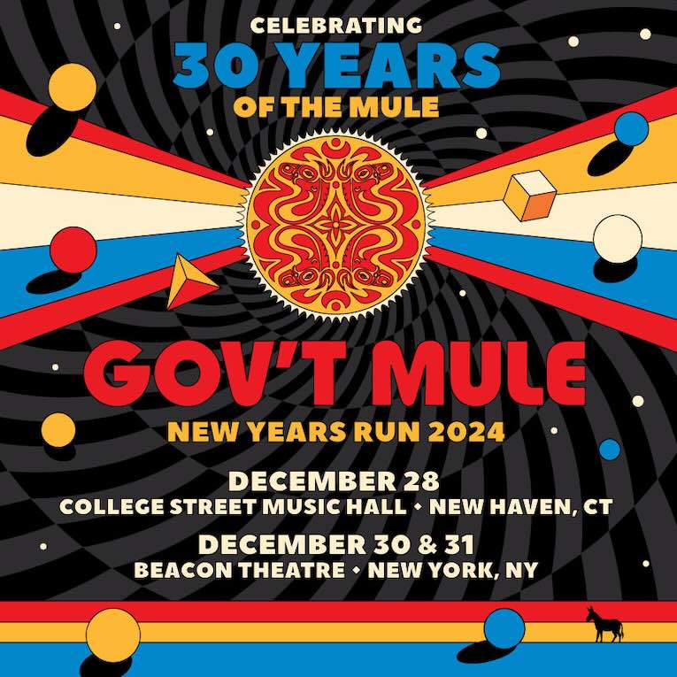 Gov't Mule, New Year's Run 2024, concert flyer