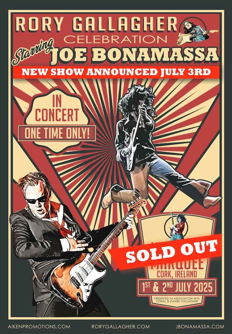 Rory Gallagher Celebration starring Joe Bonamassa, tour flyer