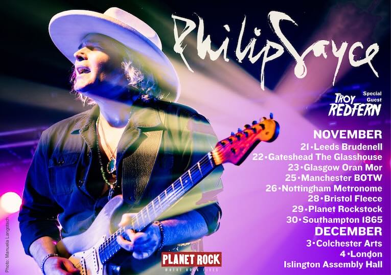 Philip Sayce, tour flyer, Hole In Your Soul 