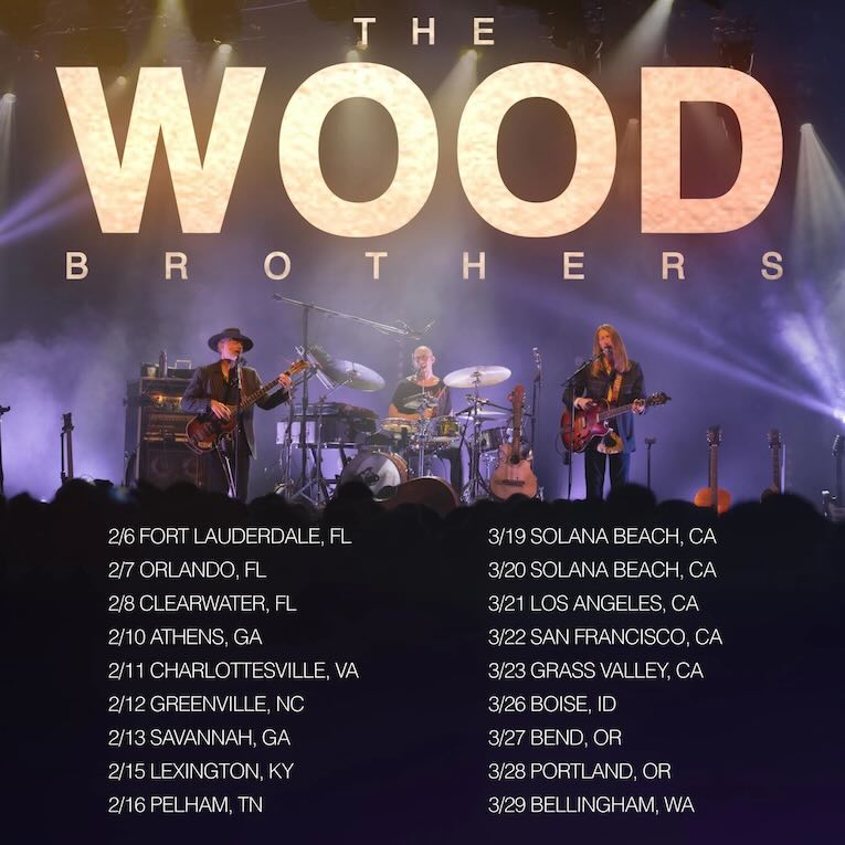 The Wood Brothers, tour flyer, Winter 2025 Tour dates